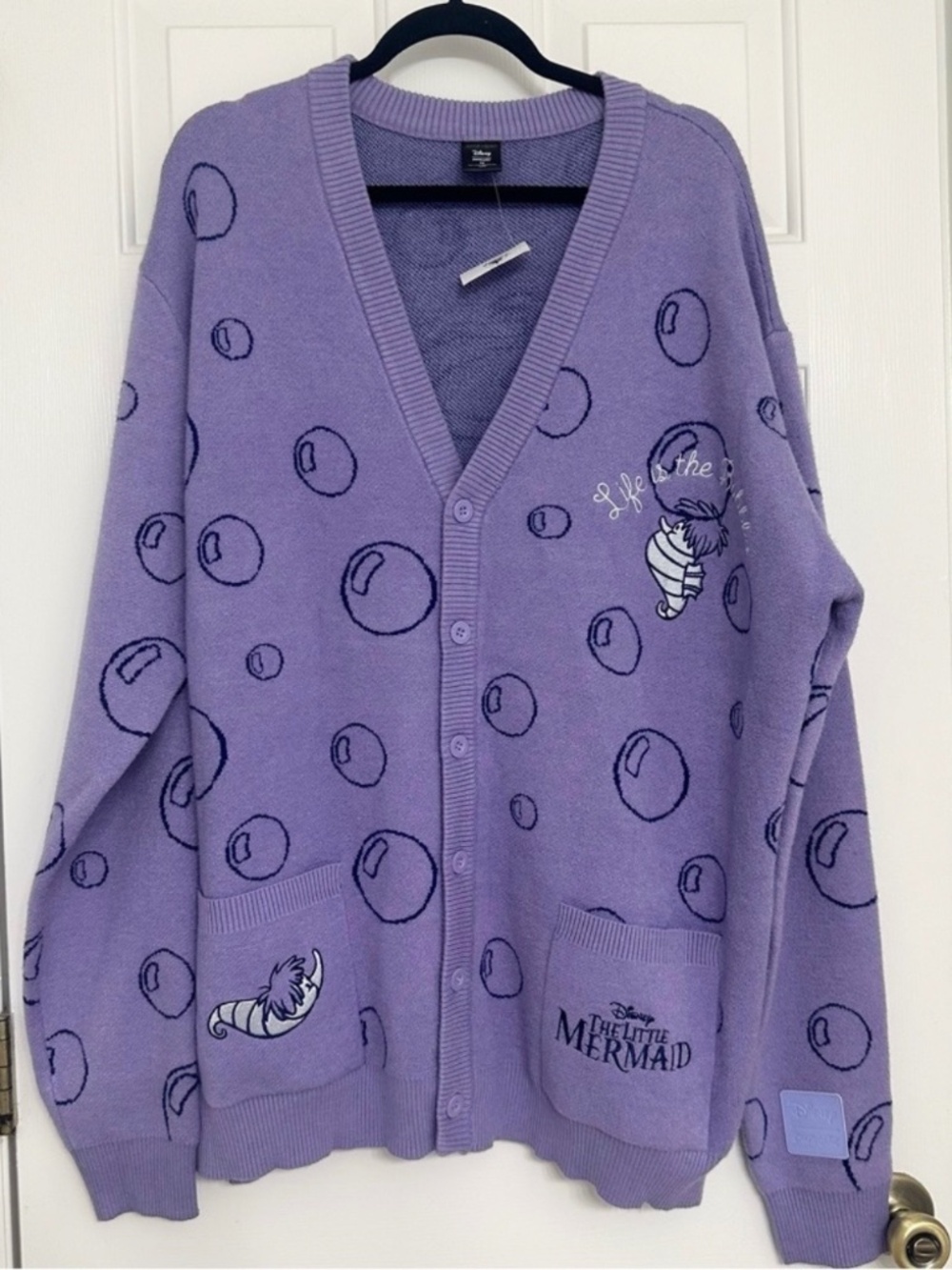 NWT Disney Parks Purple The‎ Little Mermaid Purple Cakeworthy Cardigan